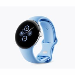 Google Pixel Watch 2 - WiFi GA05032-GB, Polished Silver Aluminum Case / Bay Active Band Smart Watch