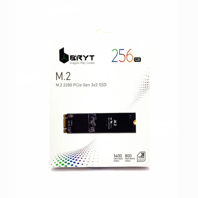 BRYT BR-5001-33 M.2 2280 PCle Gen 3X2 SSD 256 GB Desktop, Laptop Internal Solid State Drive (SSD) (Read Speed up to 1400 MB/s & Write Speed up to 800 MB/s) (Interface: M.2, Form Factor: M.2)