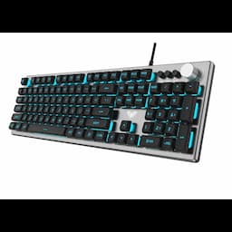 AULA F2028 Wired USB Membrane Gaming Keyboard, 25 Kinds Rainbow Backlight Keyboards, Black and Grey