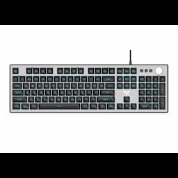 AULA F2028 Wired USB Membrane Gaming Keyboard, 25 Kinds Rainbow Backlight Keyboards, Black and Grey