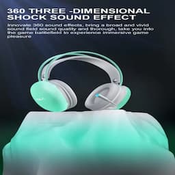 Aula S505 RGB Wired RGB Gaming Headset With Mic & USB-A Connector, Green
