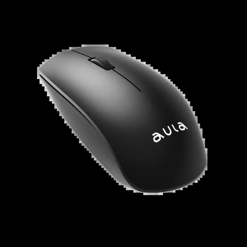 AULA AM201 Wireless Compact Mouse, 1200 DPI Optical Sensor, 2.4GHz Wireless Nano USB, 10m Range, 3-Button(Left,Right,Scroll), Black
