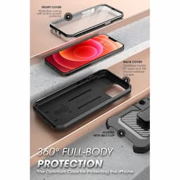 SUPCASE Polypropylene Unicorn Beetle Pro Series Case For Iphone 13 Pro (2021 Release) 6.1 Inch, Built-In Screen Protector Full-Body Rugged Holster Case, Black