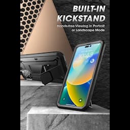 SUPCASE Unicorn Beetle Pro Series Case for iPhone 14 Pro, 6.1 Inch (2022), Built-In Screen Protector Full-Body Rugged Holster Case, Black