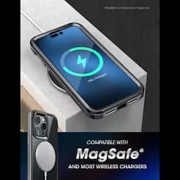 SUPCASE Unicorn Beetle Edge XT Series Case Designed for iPhone 14 Pro (2022 Release) 6.1 Inch, With MagSafe with Built-in Screen protector, Black