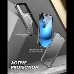 SUPCASE Unicorn Beetle Edge XT Series Case Designed for iPhone 14 Pro (2022 Release) 6.1 Inch, With MagSafe with Built-in Screen protector, Black