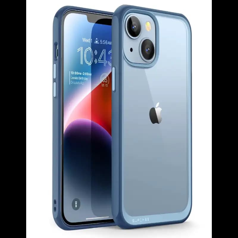 SUPCASE Unicorn Beetle Style Series Case for iPhone 14 Plus, 6.7 Inch (2022), Premium Hybrid Protective Clear Case, Azure