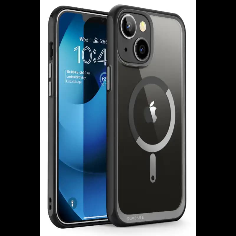 SUPCASE Unicorn Beetle Style Series Case Compatible with MagSafe for iPhone 14 Plus 6.7 Inch (2022), Premium Hybrid Protective Clear Case, Black