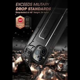 SUPCASE Unicorn Beetle Pro Series Case for iPhone 14 Pro Max, 6.7 Inch (2022), Built-In Screen Protector Full-Body Rugged Holster Case, Black