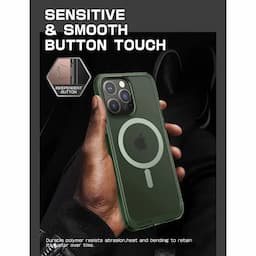 SUPCASE Unicorn Beetle Style Series Case Compatible with MagSafe for iPhone 14 Pro Max, 6.7 Inch (2022), Premium Hybrid Protective Clear Case, Frost Green