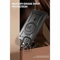 SUPCASE Unicorn Beetle Pro Series Case Compatible with MagSafe for iPhone 14 Pro Max, 6.7 Inch (2022), with Bult-in Screen protector, Black