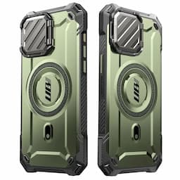 SUPCASE UB Mag XT for iPhone 15 Pro Case with Camera Cover, Compatible with MagSafe Full Body Rugged Case with Built-in Kickstand, Guldan