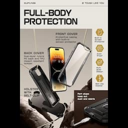 SUPCASE Unicorn Beetle Pro Series Case for iPhone 15 Plus, 6.7 Inch (2023), Built-In Screen Protector Full-Body Rugged Holster Case, Black