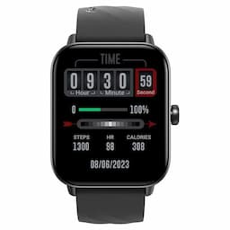 Fastrack 38100PP01K Rider with 4.64 cm TFT LCD Display, SingleSync BT Calling Unisex Smart Watch, Black and Black