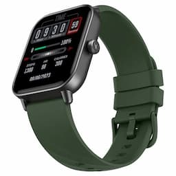 Fastrack 38100PP04K Rider with 4.64 cm TFT LCD Display, SingleSync BT Calling Unisex Smart Watch, Black and Green