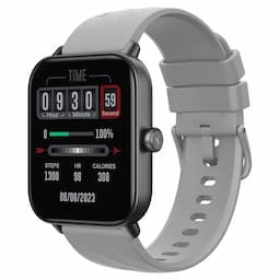 Fastrack 38100PP03K Rider with 4.64 cm TFT LCD Display, SingleSync BT Calling Unisex Smart Watch, Black and Grey