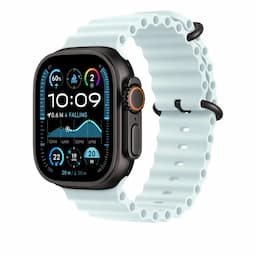 Apple Watch MYP93ZM/A, 49mm Ice Blue Ocean Band - Black Titanium Finish- XL