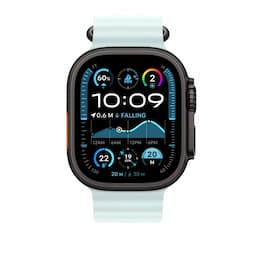 Apple Watch MYP93ZM/A, 49mm Ice Blue Ocean Band - Black Titanium Finish- XL