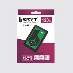 BRYT BR-5001-25 Eco SSD SATA III- 2.5 Inch 128 GB Desktop, Laptop Internal Solid State Drive (SSD) (Read Speed up to 500 MB/s & Write Speed up to 450 MB/s)(Interface: SATA III, Form Factor: 2.5 Inch)