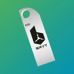 BRYT BR-5001-56 Metal Body Flash Drive USB LM 2.0 Type A Pendrive with 3 Years Warranty 8 GB Pen Drive(Silver)