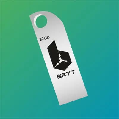 BRYT BR-5001-36 Metal Body Flash Drive USB LM 2.0 Type A Pendrive with 3 Years Warranty 32 GB Pen Drive(Silver)