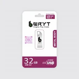 BRYT BR-5001-36 Metal Body Flash Drive USB LM 2.0 Type A Pendrive with 3 Years Warranty 32 GB Pen Drive(Silver)
