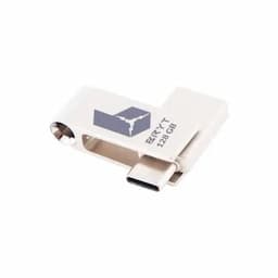 BRYT BR-5001-24 Metal Body 2 in 1 OTG Flash Drive USB 3.0 High-Speed Type C and Type A Pendrive 128 GB OTG Drive(Silver, Type A to Type C)