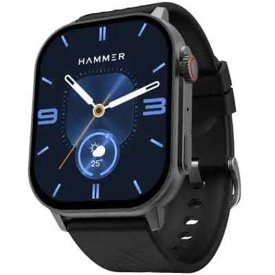 Hammer Arctic, Bluetooth Calling Smartwatch with 2.04 inch SUPER AMOLED Display, Powder Black