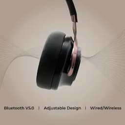 Hammer Bash, Over the Ear Wireless Bluetooth Headphones with Mic, Black