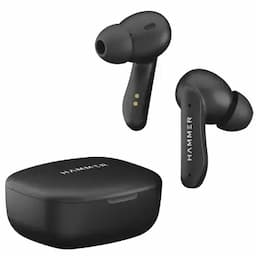 Hammer Solitude, In Ear Bluetooth v5.3 Earbuds with Upto 22H Playtime & ENC, True Wireless, Truffle Black