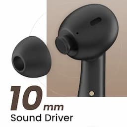 Hammer Solitude, In Ear Bluetooth v5.3 Earbuds with Upto 22H Playtime & ENC, True Wireless, Truffle Black