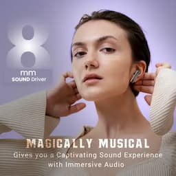 Hammer Airflow Lit, in-Ear Earbuds with Upto 20H Playtime,Touch Controls, True Wireless, Black