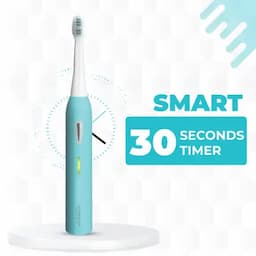 Hammer UltraFlow Electric Toothbrush and 3 Replaceable Brush Heads for Men and Women, 6 Brushing Modes, Blue