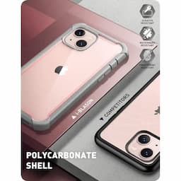 i-Blason Ares Thermoplastic Polyurethane Dual Layer Rugged Clear Bumper Case with Built-in Screen Protector for iPhone 13 6.1 inches (2021 Release), Azure