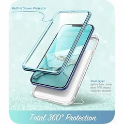 i-Blason Cosmo Series Case for iPhone 14 (2022)/iPhone 13 (2021), 6.1 Inch, with built-in Screen Protector,Ocean