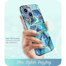i-Blason Cosmo Series Case for iPhone 14 (2022)/iPhone 13 (2021), 6.1 Inch, with built-in Screen Protector,Ocean