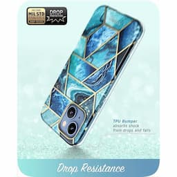 i-Blason Cosmo Series Case for iPhone 14 (2022)/iPhone 13 (2021), 6.1 Inch, with built-in Screen Protector,Ocean