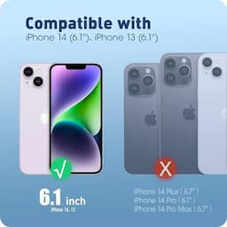 i-Blason Cosmo Series Case for iPhone 14 (2022)/iPhone 13 (2021), 6.1 Inch, with built-in Screen Protector,Ocean