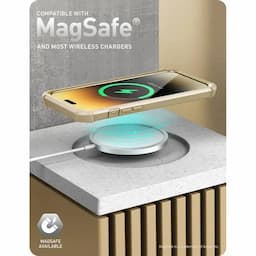 i-Blason Ares Designed for iPhone 14 Pro Case 6.1 inch (2022 Release), Dual Layer Rugged Clear Bumper Case with Built-in Screen Protector (Clear MagSafe+Glass)Myth