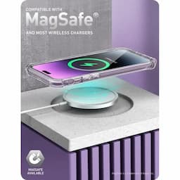 i-Blason Ares Designed for iPhone 14 Pro Case 6.1 inch (2022 Release), Dual Layer Rugged Clear Bumper Case with Built-in Screen Protector (Clear MagSafe+Glass)Clear