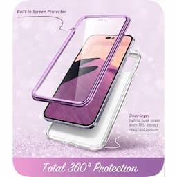 i-Blason Cosmo Series Case for iPhone 14 Pro, 6.1 Inch (2022) with built-in Screen Protector,Marble