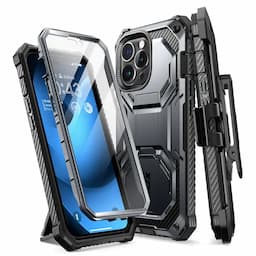 i-Blason Armorbox Series Case for iPhone 14 Pro (2022), 6.1 Inch, Built-in Screen Protector Full-Body Rugged Holster Case,Black