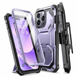i-Blason Armorbox Series Case for iPhone 14 Pro (2022), 6.1 Inch, Built-in Screen Protector Full-Body Rugged Holster Case,Mauve