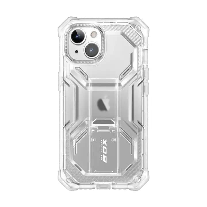 i-Blason Armorbox Series Case for iPhone 14 Plus (2022), 6.7 Inch, Built-in Screen Protector Full-Body Rugged Holster Case,Clear