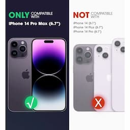 i-Blason Ares Designed for iPhone 14 Pro Case Compatible with MagSafe 6.1 inch (2022), Dual Layer Rugged Clear Bumper Case with Built-in Tempered Glass Screen Protector - Clear MagSafe+Glass, Clear