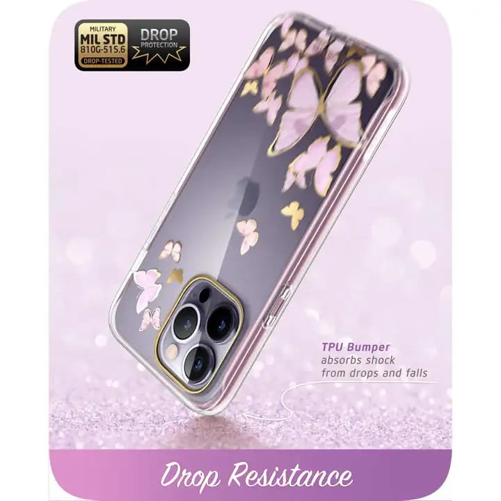 i-Blason Cosmo Series Case for iPhone 14 Pro Max, 6.7 Inch (2022) with built-in Screen Protector,Purplefly