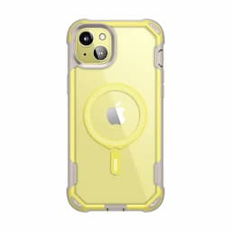 i-Blason Ares Series Clear Case for iPhone 15/14/13, 6.1 Inch with built-in Screen Protector and MagSafe Compatible,Yellow