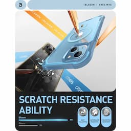 i-Blason Ares Series Clear Case for iPhone 15/14/13, 6.1 Inch with built-in Screen Protector and MagSafe Compatible,Blue