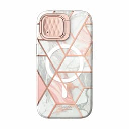 i-Blason Cosmo Series Case for iPhone 15/14//13, 6.1 Inch, with built-in Screen Protector&Magsafe Compatible&Camera Cover,Marble