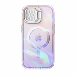 i-Blason Cosmo Series Case for iPhone 15/14//13, 6.1 Inch, with built-in Screen Protector&Magsafe Compatible&Camera Cover,Pink Laser